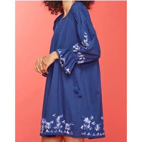 Roller Rabbit Dresses & Skirts - Roller Rabbit Lotus Embroidered Long Sleeve 100% Cotton Dress Size XS